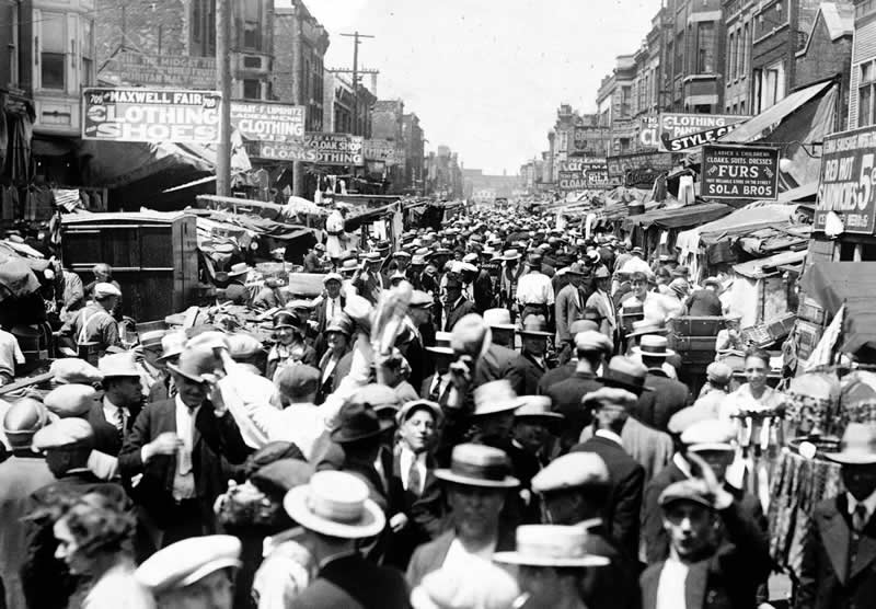 The Historic Maxwell St Market in Chicago